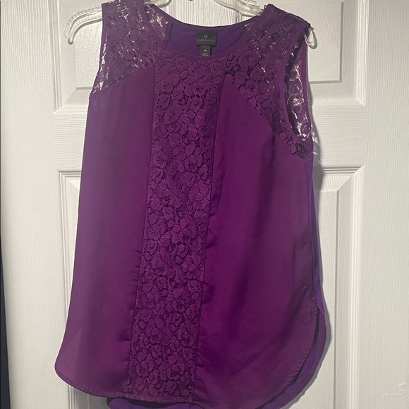 Express Tops - Express Purple Lace-Panel Sleeveless Camisole
